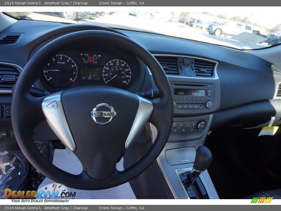 2014 Nissan Sentra S Amethyst Gray / Charcoal Photo #10