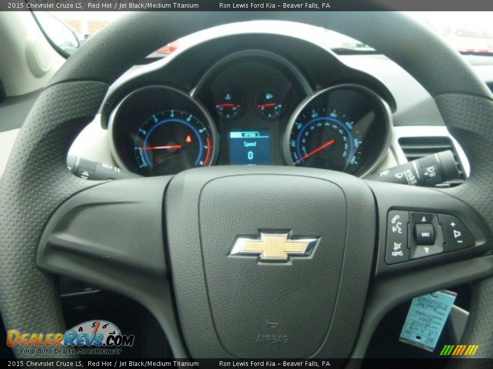 2015 Chevrolet Cruze LS Red Hot / Jet Black/Medium Titanium Photo #19