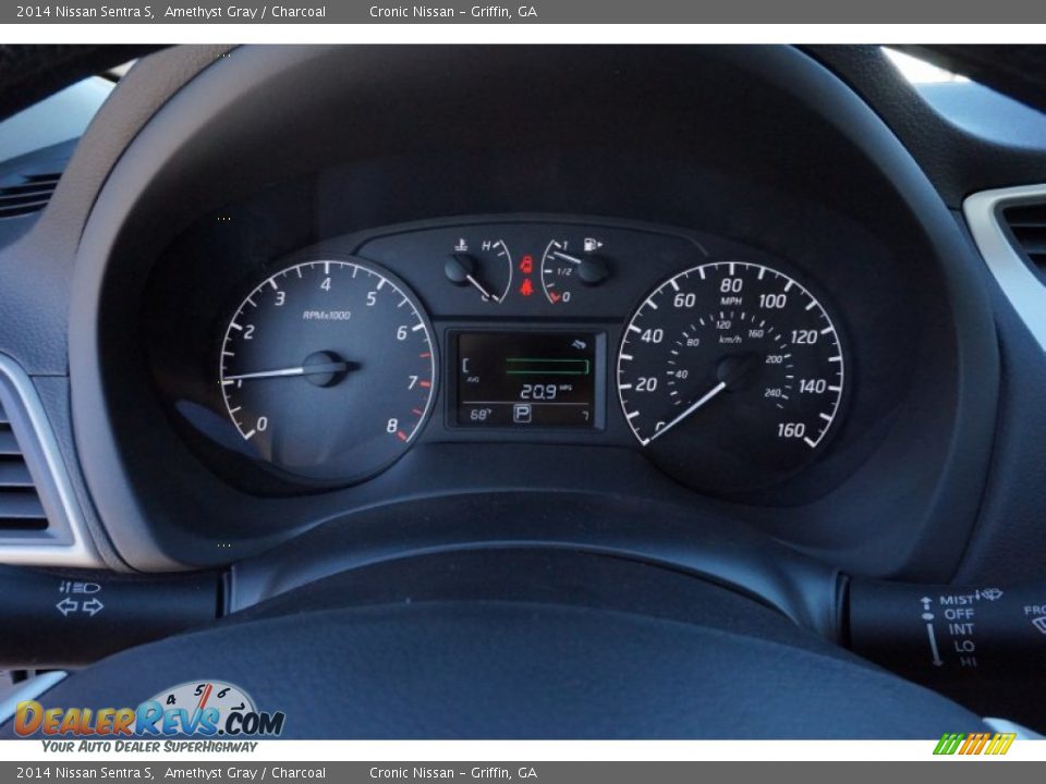 2014 Nissan Sentra S Amethyst Gray / Charcoal Photo #14