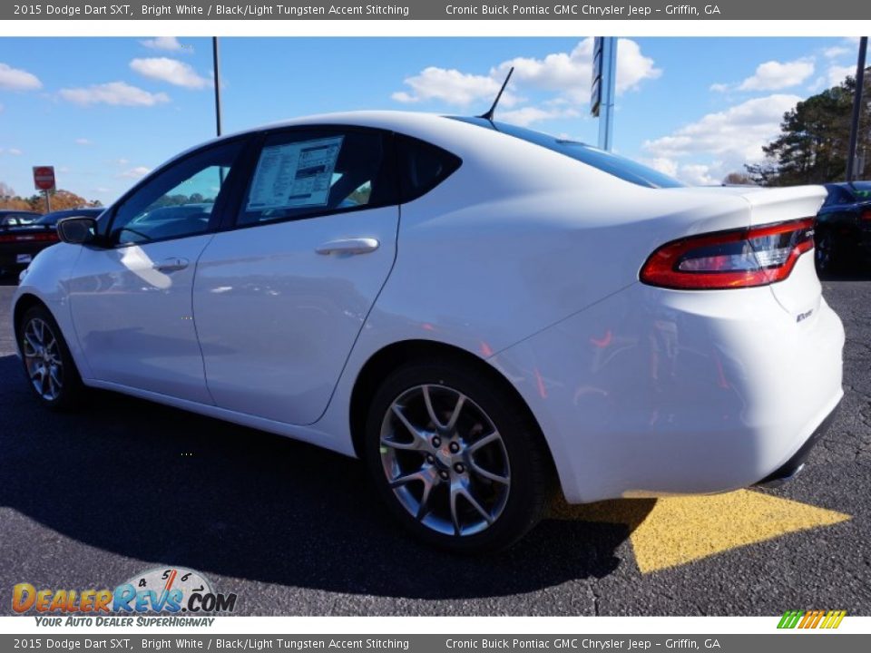 2015 Dodge Dart SXT Bright White / Black/Light Tungsten Accent Stitching Photo #5