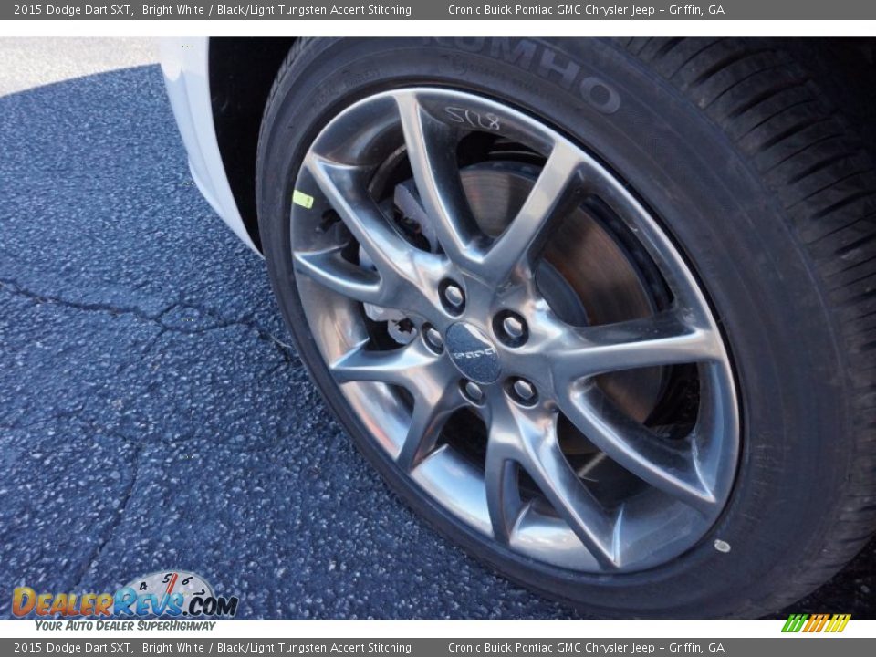 2015 Dodge Dart SXT Bright White / Black/Light Tungsten Accent Stitching Photo #12