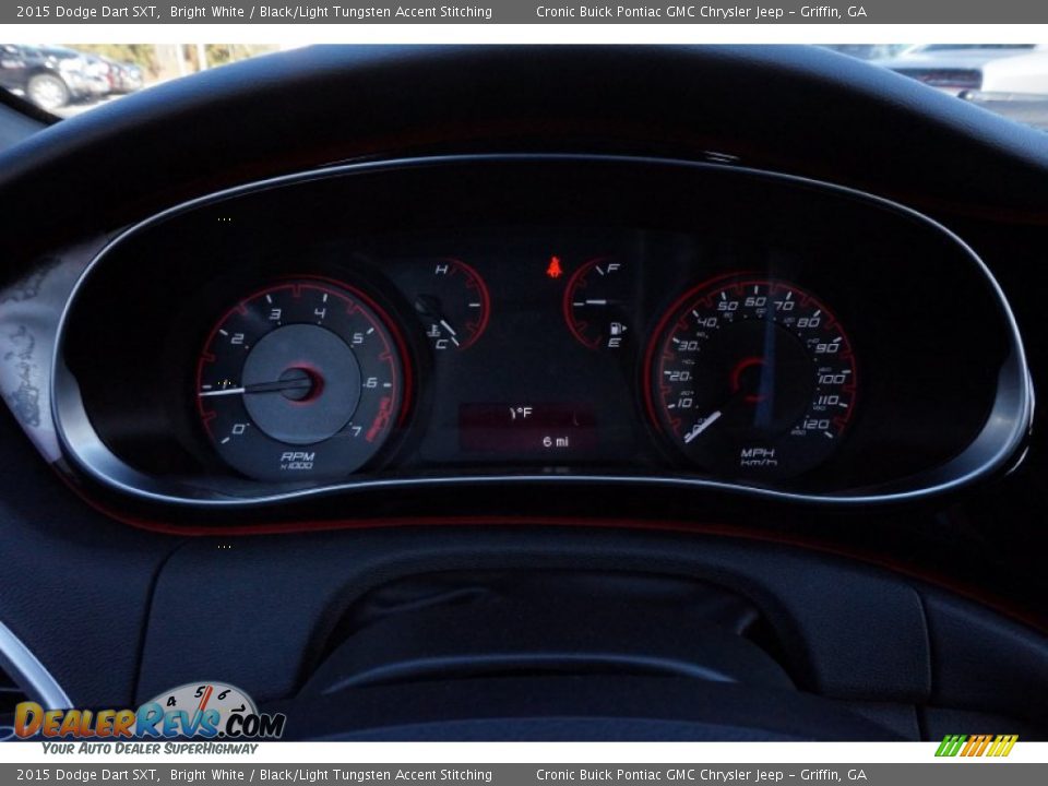 2015 Dodge Dart SXT Bright White / Black/Light Tungsten Accent Stitching Photo #14