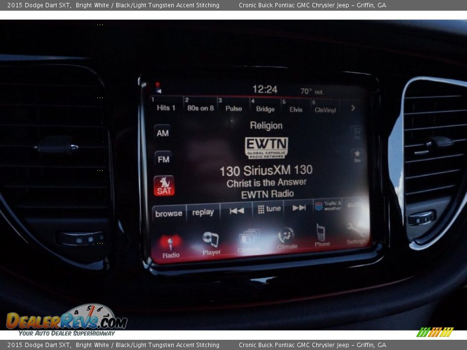 2015 Dodge Dart SXT Bright White / Black/Light Tungsten Accent Stitching Photo #15
