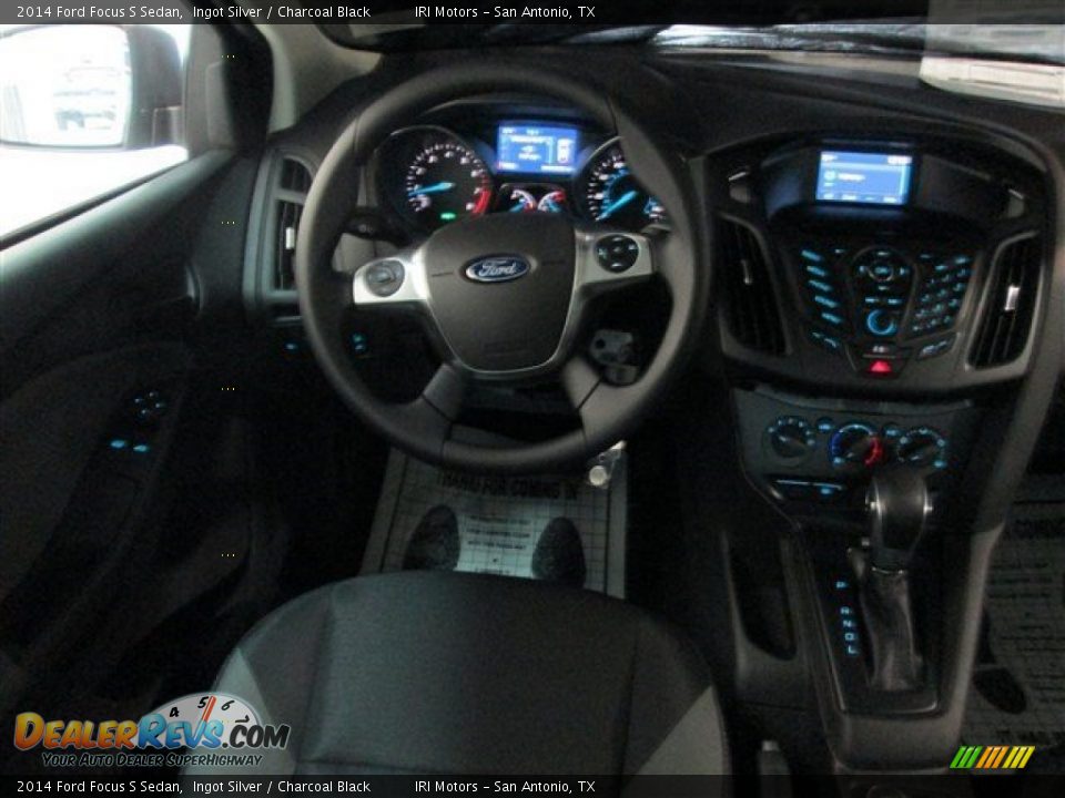 2014 Ford Focus S Sedan Ingot Silver / Charcoal Black Photo #11