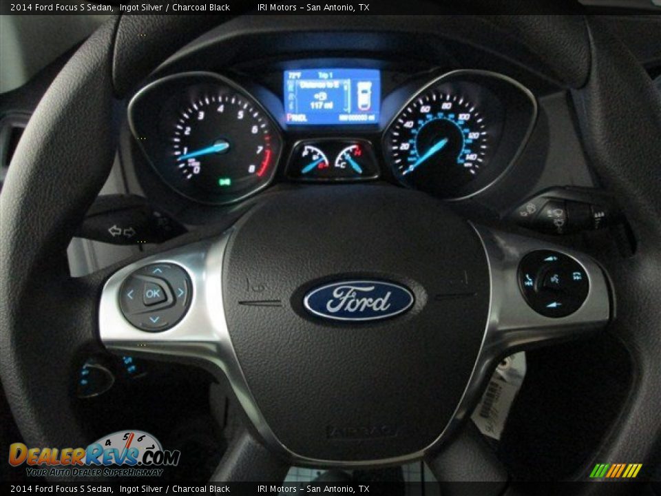 2014 Ford Focus S Sedan Ingot Silver / Charcoal Black Photo #19