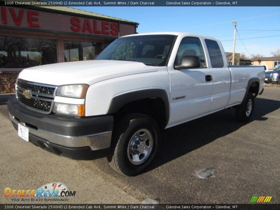 2006 Chevrolet Silverado 2500HD LS Extended Cab 4x4 Summit White / Dark Charcoal Photo #1