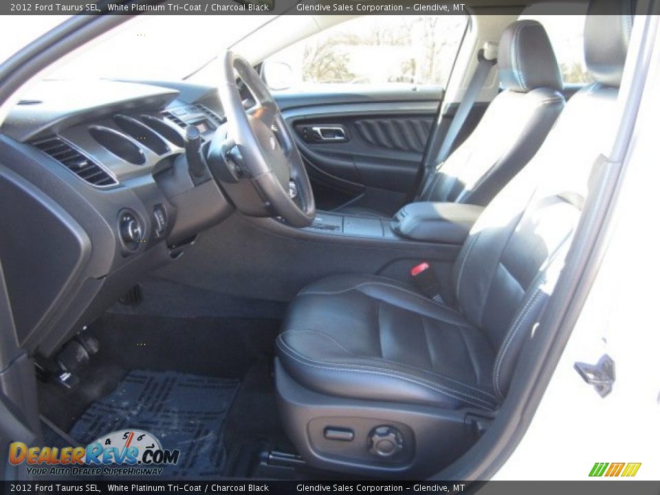 2012 Ford Taurus SEL White Platinum Tri-Coat / Charcoal Black Photo #6