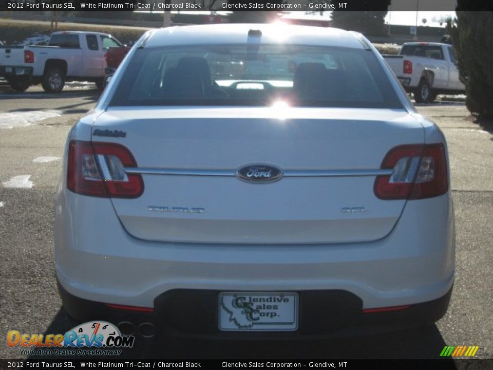 2012 Ford Taurus SEL White Platinum Tri-Coat / Charcoal Black Photo #22