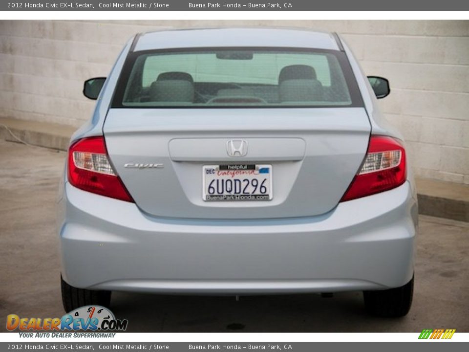 2012 Honda Civic EX-L Sedan Cool Mist Metallic / Stone Photo #7