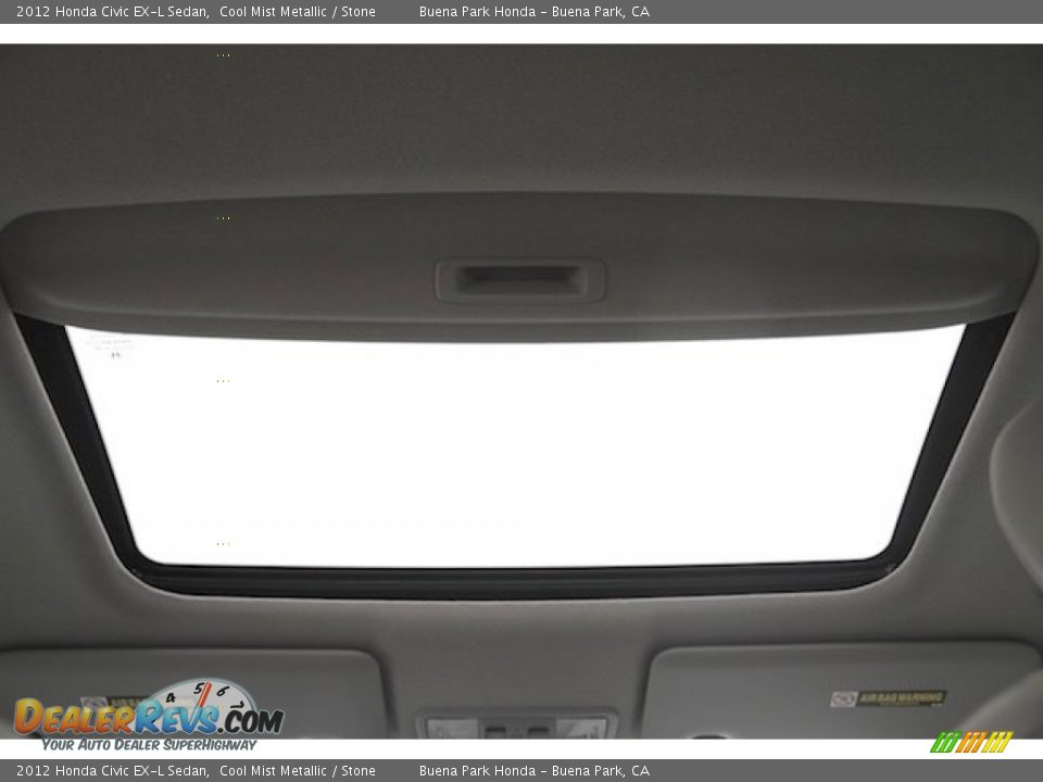 2012 Honda Civic EX-L Sedan Cool Mist Metallic / Stone Photo #14