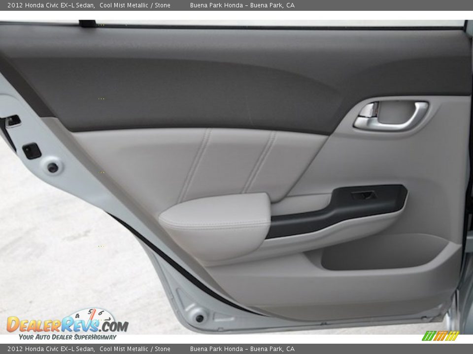 2012 Honda Civic EX-L Sedan Cool Mist Metallic / Stone Photo #24