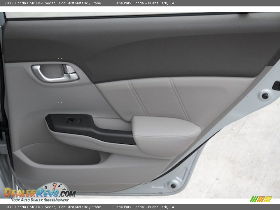 2012 Honda Civic EX-L Sedan Cool Mist Metallic / Stone Photo #25