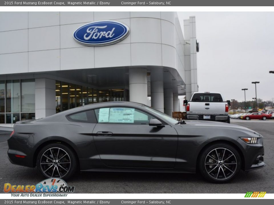 2015 Ford Mustang EcoBoost Coupe Magnetic Metallic / Ebony Photo #2