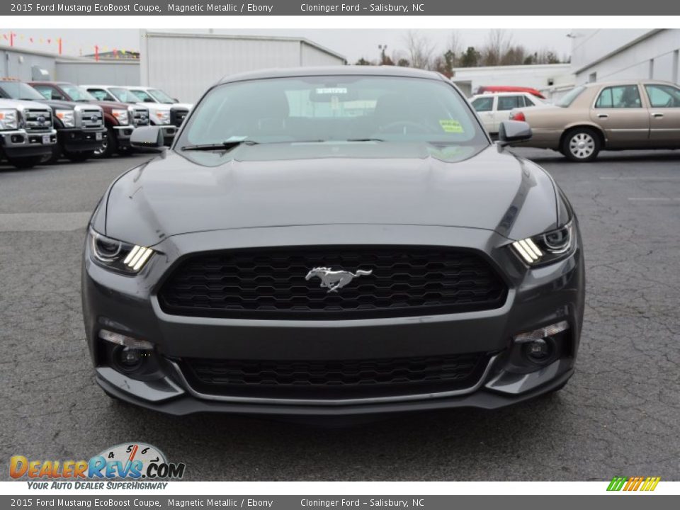 2015 Ford Mustang EcoBoost Coupe Magnetic Metallic / Ebony Photo #4