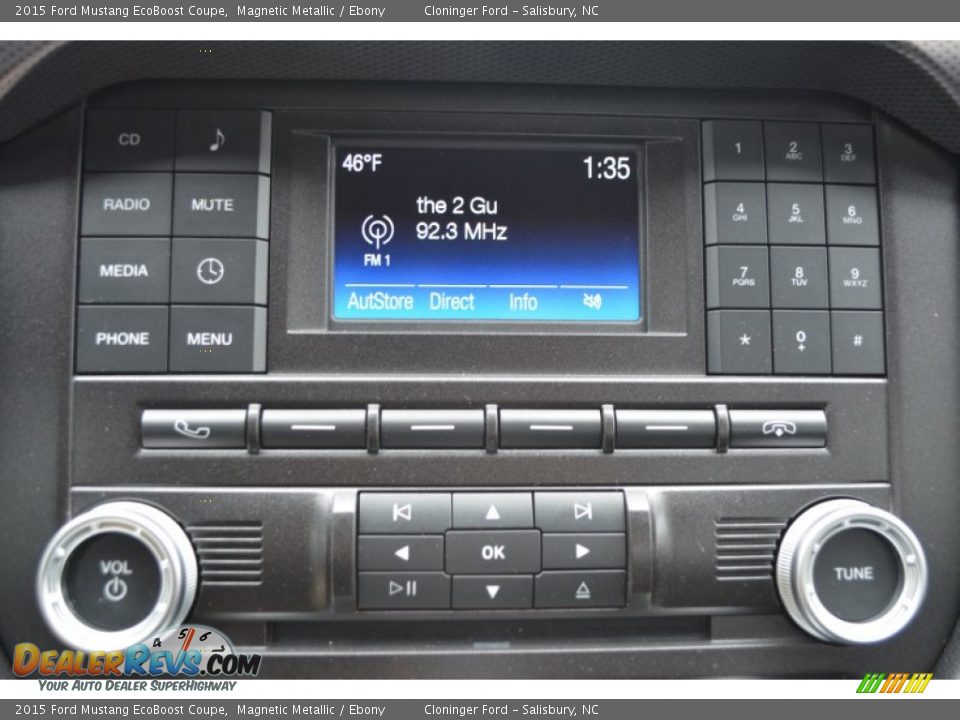 2015 Ford Mustang EcoBoost Coupe Magnetic Metallic / Ebony Photo #11