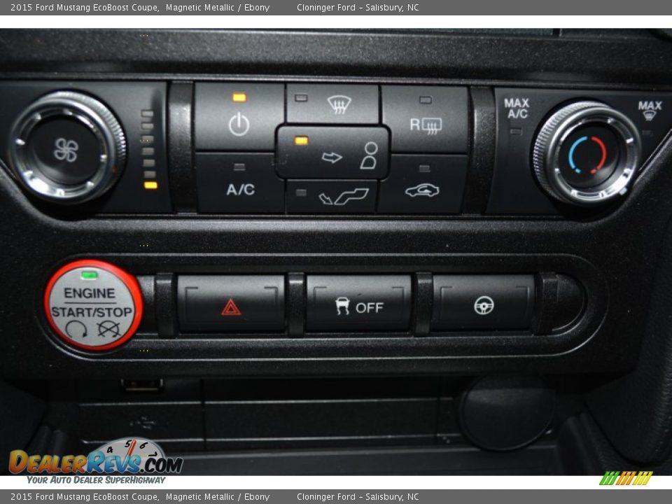 2015 Ford Mustang EcoBoost Coupe Magnetic Metallic / Ebony Photo #14