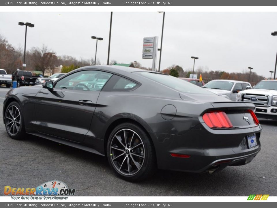 2015 Ford Mustang EcoBoost Coupe Magnetic Metallic / Ebony Photo #20