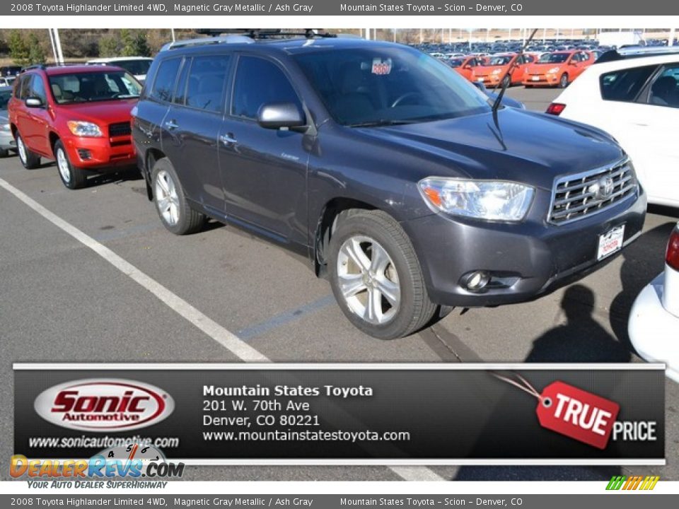 2008 Toyota Highlander Limited 4WD Magnetic Gray Metallic / Ash Gray Photo #1