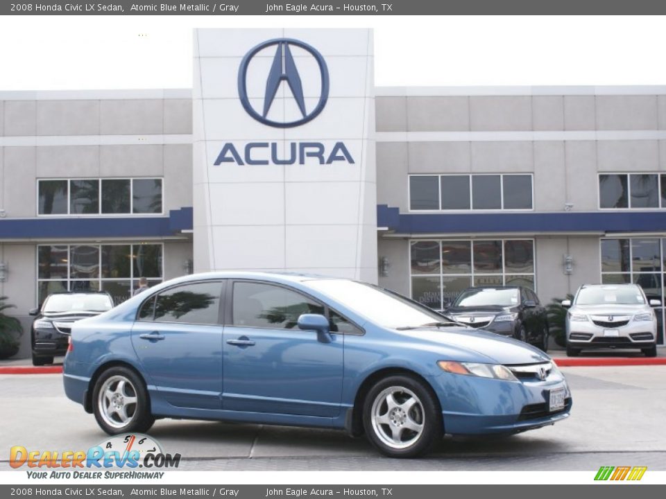 2008 Honda Civic LX Sedan Atomic Blue Metallic / Gray Photo #1