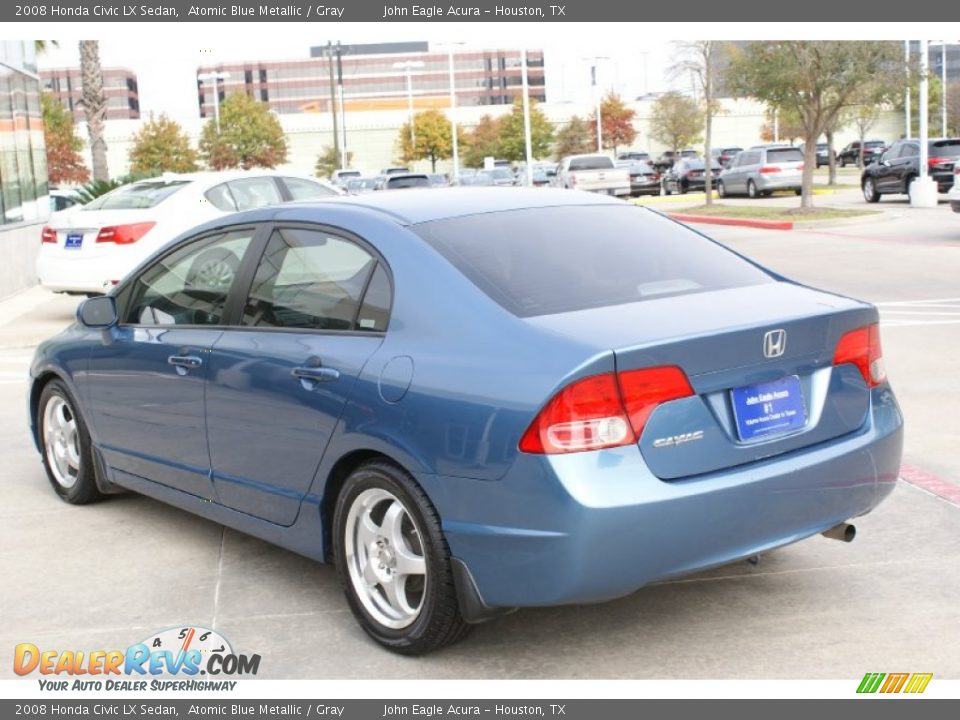 2008 Honda Civic LX Sedan Atomic Blue Metallic / Gray Photo #6
