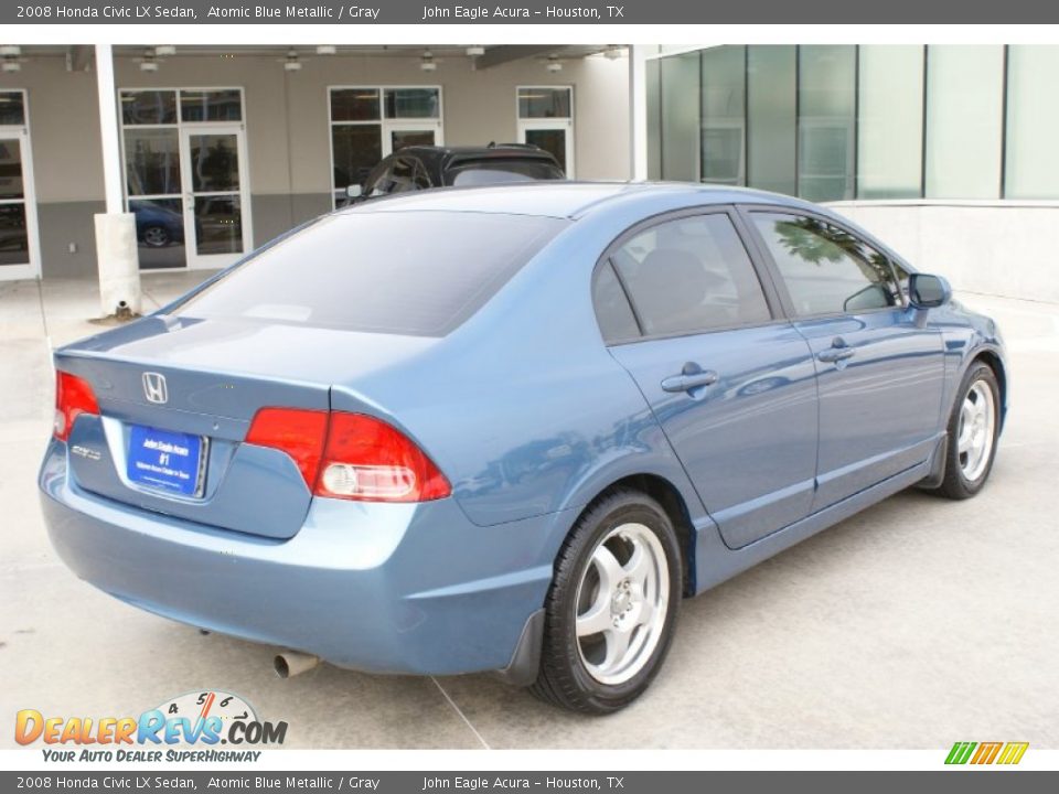 2008 Honda Civic LX Sedan Atomic Blue Metallic / Gray Photo #8