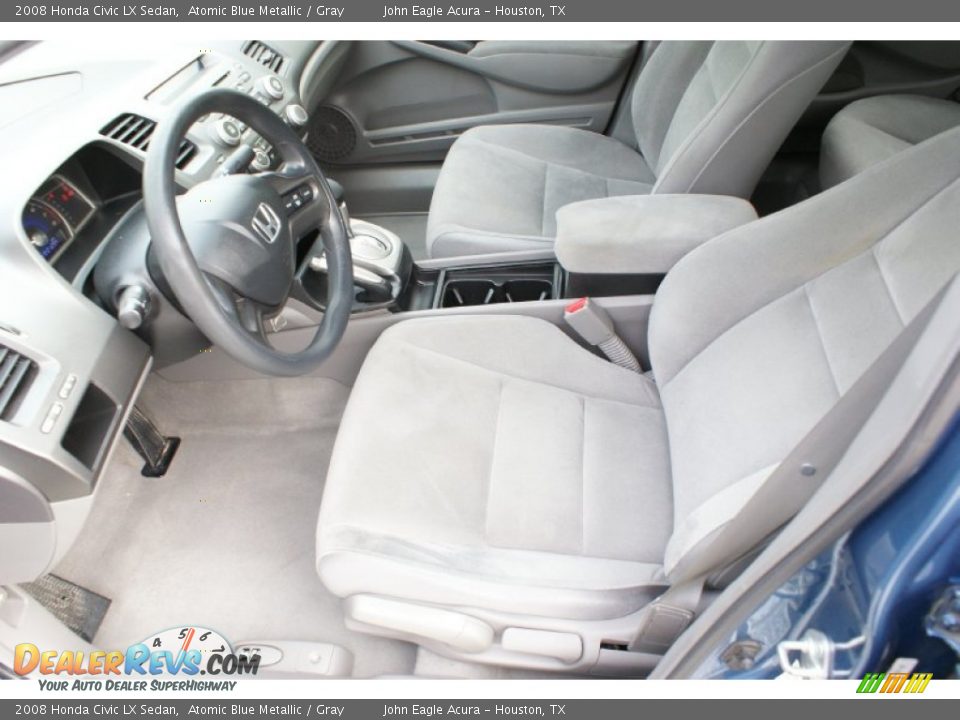 2008 Honda Civic LX Sedan Atomic Blue Metallic / Gray Photo #13
