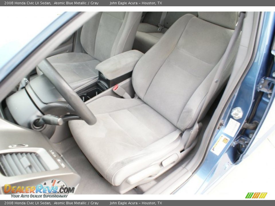 2008 Honda Civic LX Sedan Atomic Blue Metallic / Gray Photo #14