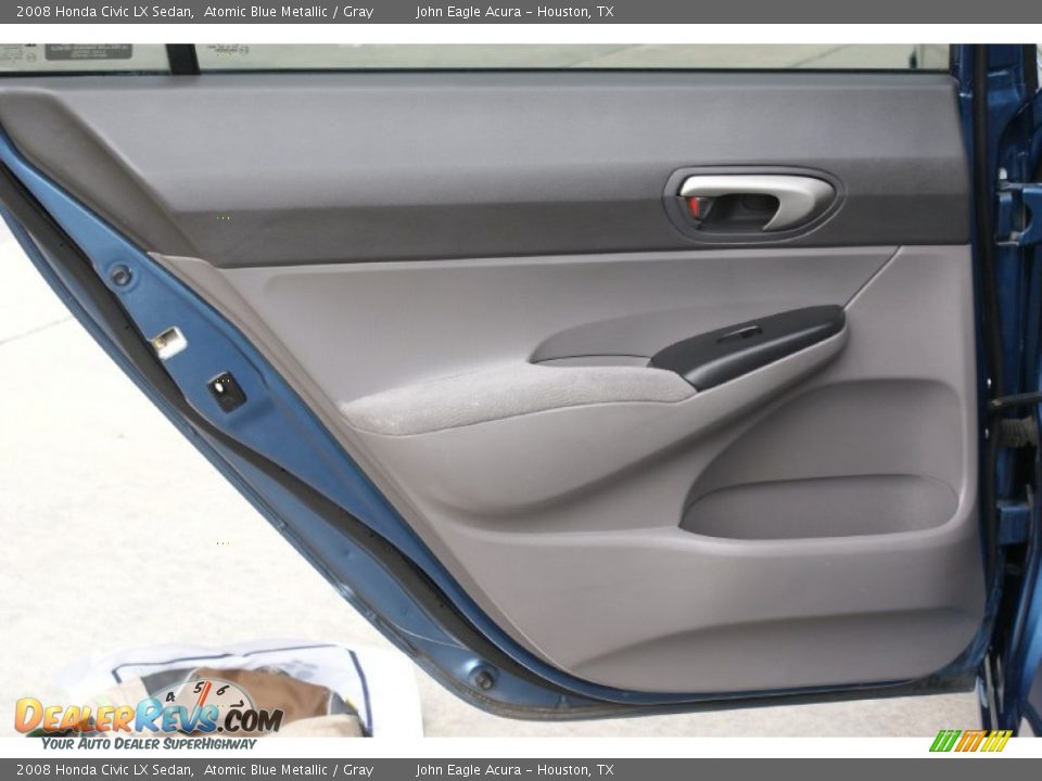 2008 Honda Civic LX Sedan Atomic Blue Metallic / Gray Photo #15