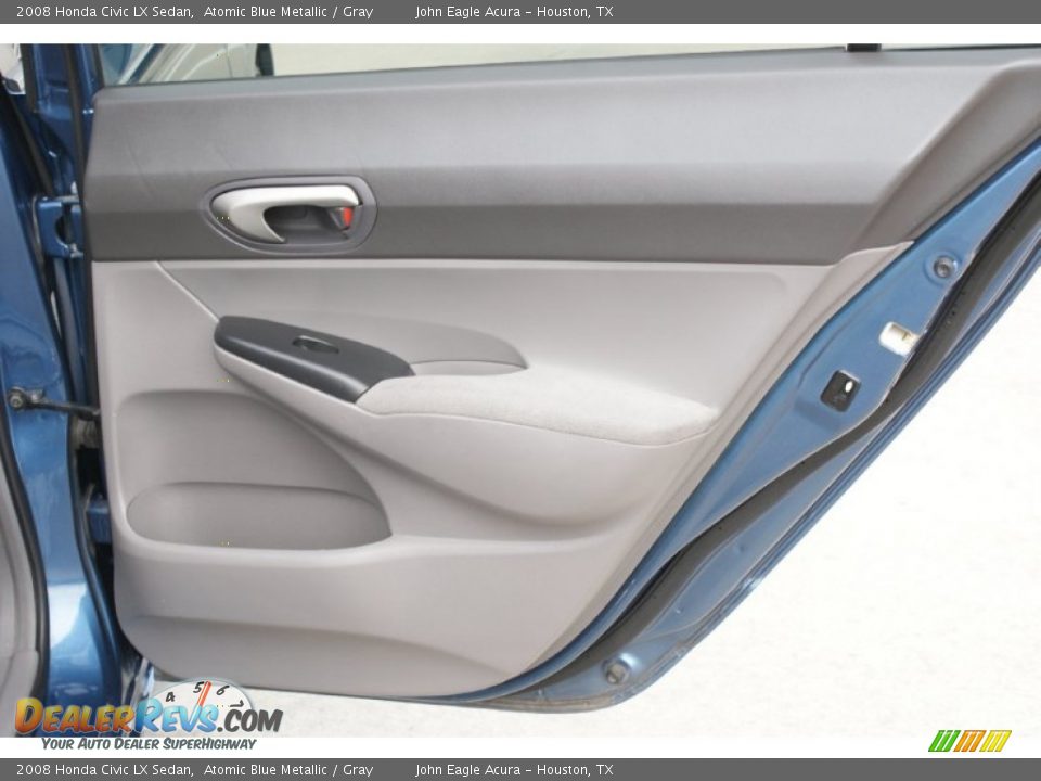 2008 Honda Civic LX Sedan Atomic Blue Metallic / Gray Photo #19