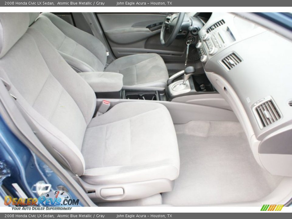 2008 Honda Civic LX Sedan Atomic Blue Metallic / Gray Photo #23