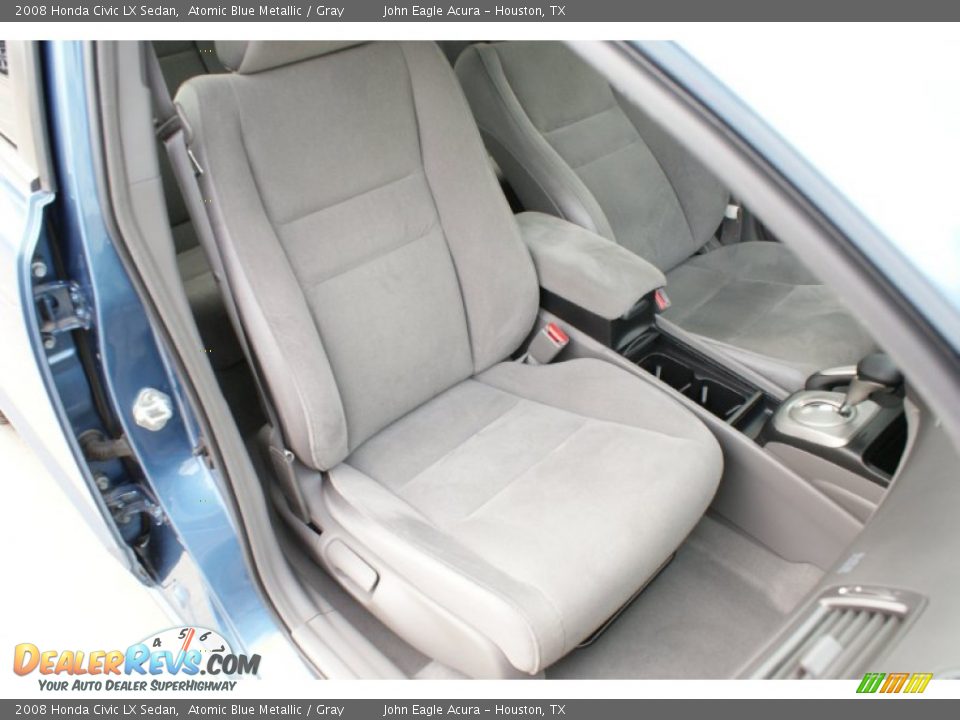 2008 Honda Civic LX Sedan Atomic Blue Metallic / Gray Photo #24