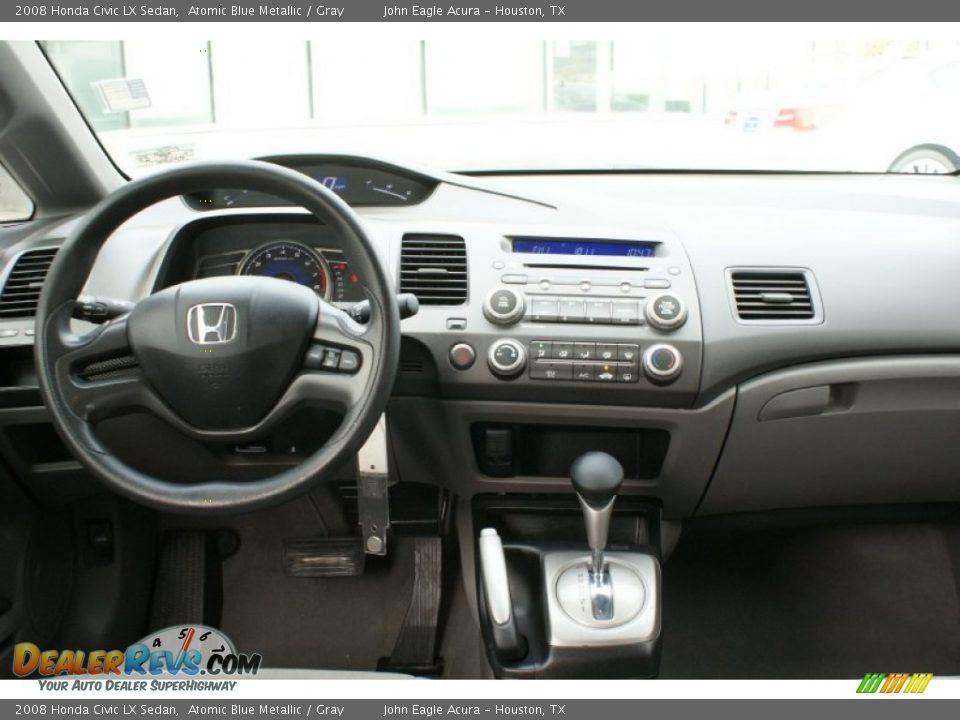 2008 Honda Civic LX Sedan Atomic Blue Metallic / Gray Photo #25