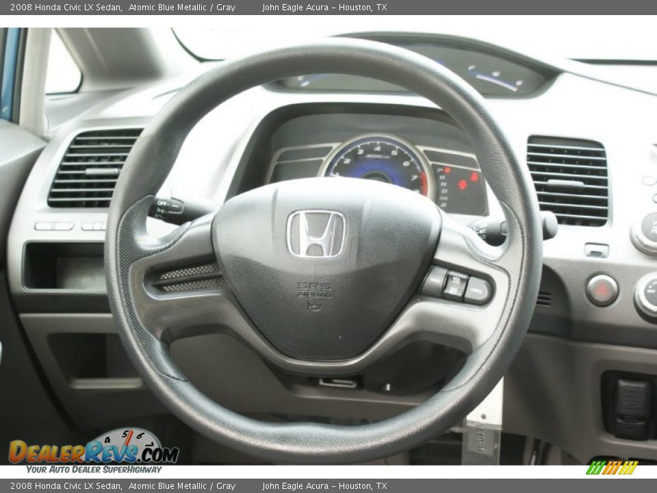2008 Honda Civic LX Sedan Atomic Blue Metallic / Gray Photo #28