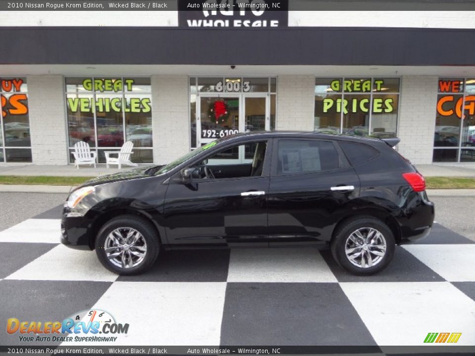 2010 Nissan Rogue Krom Edition Wicked Black / Black Photo #1