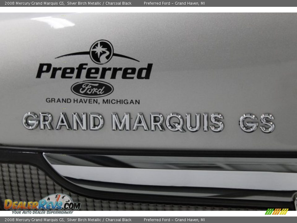 2008 Mercury Grand Marquis GS Silver Birch Metallic / Charcoal Black Photo #8