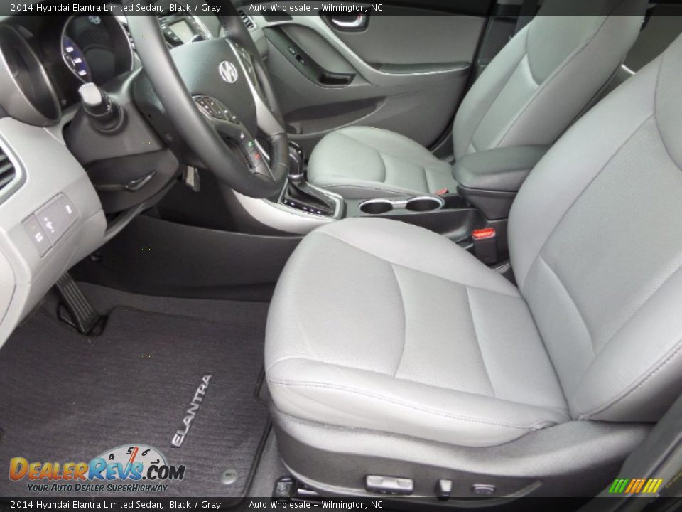 2014 Hyundai Elantra Limited Sedan Black / Gray Photo #11