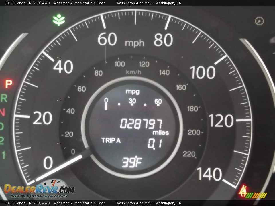 2013 Honda CR-V EX AWD Alabaster Silver Metallic / Black Photo #20