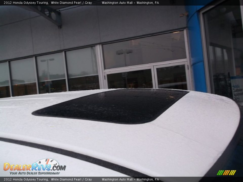 2012 Honda Odyssey Touring White Diamond Pearl / Gray Photo #3