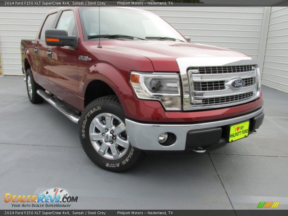 2014 Ford F150 XLT SuperCrew 4x4 Sunset / Steel Grey Photo #2