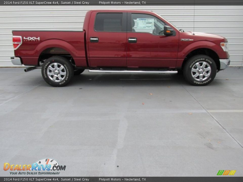 2014 Ford F150 XLT SuperCrew 4x4 Sunset / Steel Grey Photo #3
