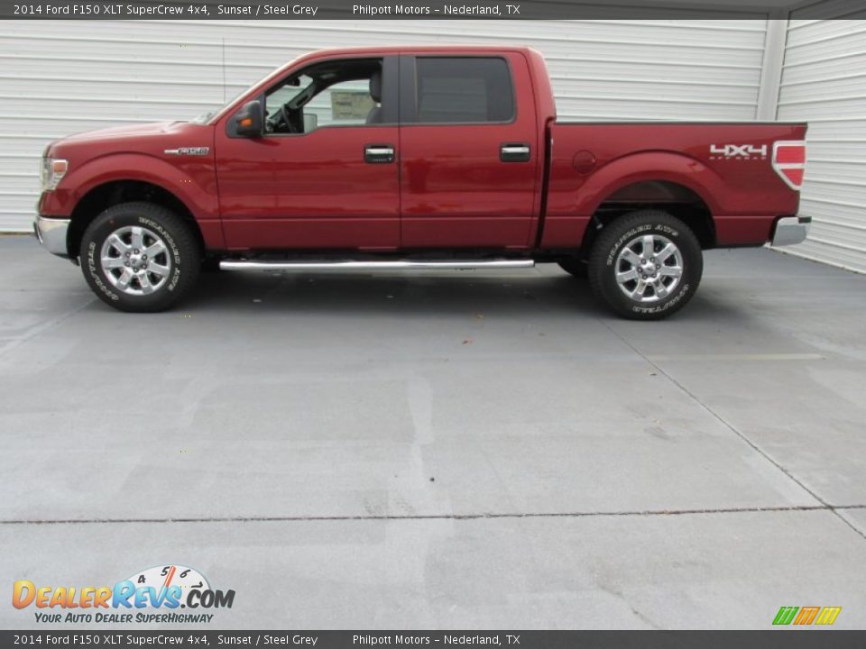 2014 Ford F150 XLT SuperCrew 4x4 Sunset / Steel Grey Photo #6