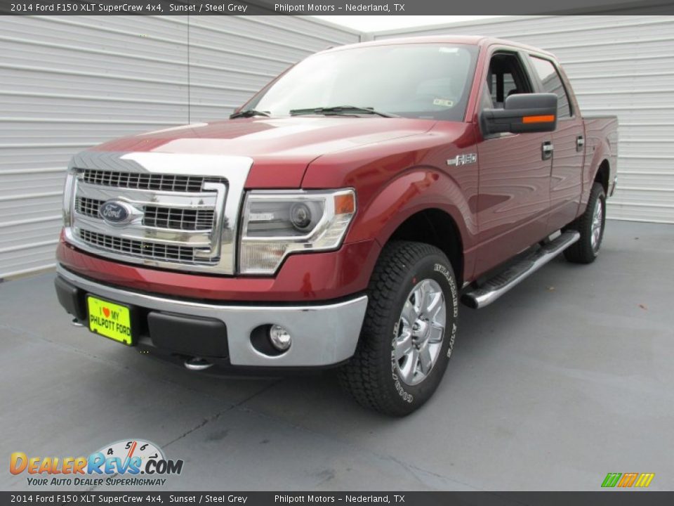 2014 Ford F150 XLT SuperCrew 4x4 Sunset / Steel Grey Photo #7