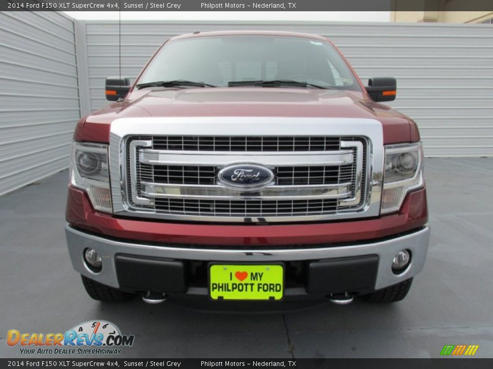 2014 Ford F150 XLT SuperCrew 4x4 Sunset / Steel Grey Photo #8