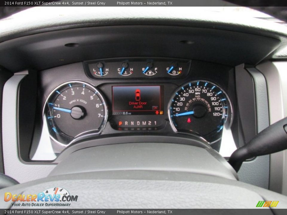 2014 Ford F150 XLT SuperCrew 4x4 Sunset / Steel Grey Photo #35