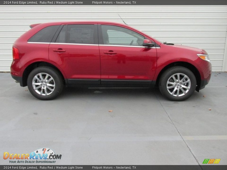 2014 Ford Edge Limited Ruby Red / Medium Light Stone Photo #3