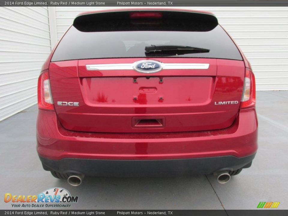 2014 Ford Edge Limited Ruby Red / Medium Light Stone Photo #5