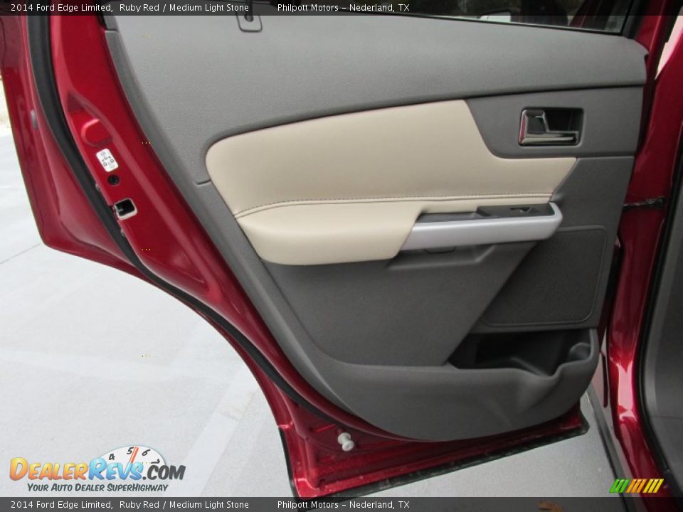 2014 Ford Edge Limited Ruby Red / Medium Light Stone Photo #21