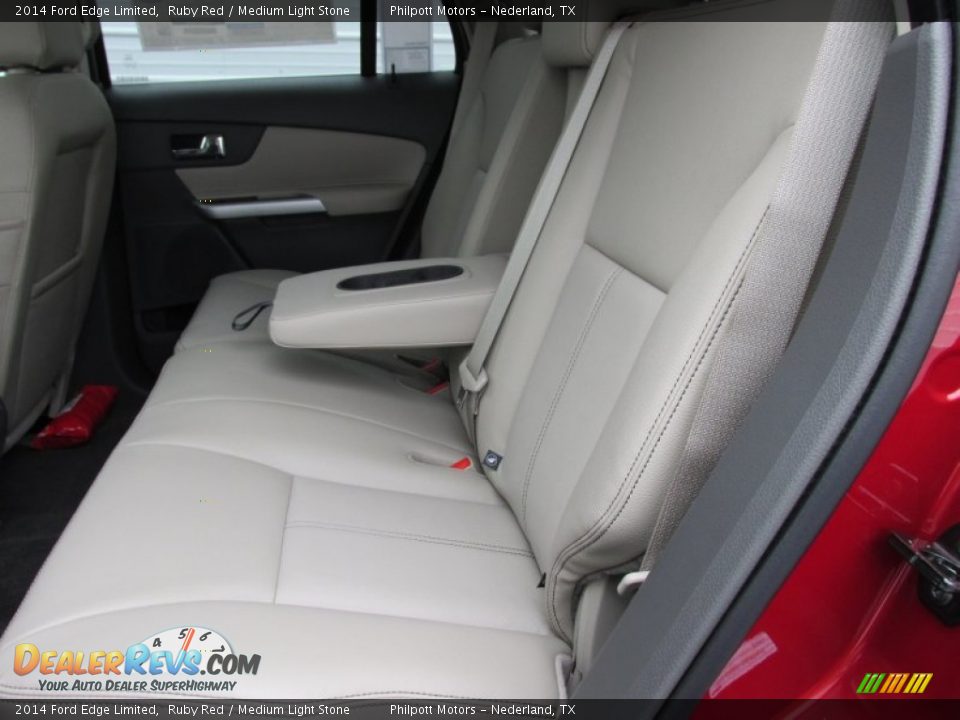2014 Ford Edge Limited Ruby Red / Medium Light Stone Photo #22