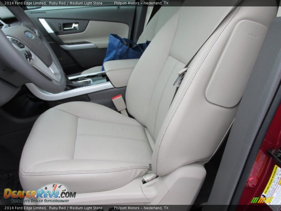 2014 Ford Edge Limited Ruby Red / Medium Light Stone Photo #25