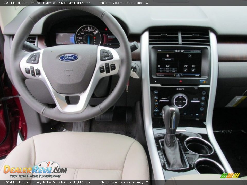 2014 Ford Edge Limited Ruby Red / Medium Light Stone Photo #27